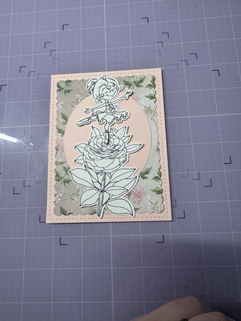 handmade ballerina card